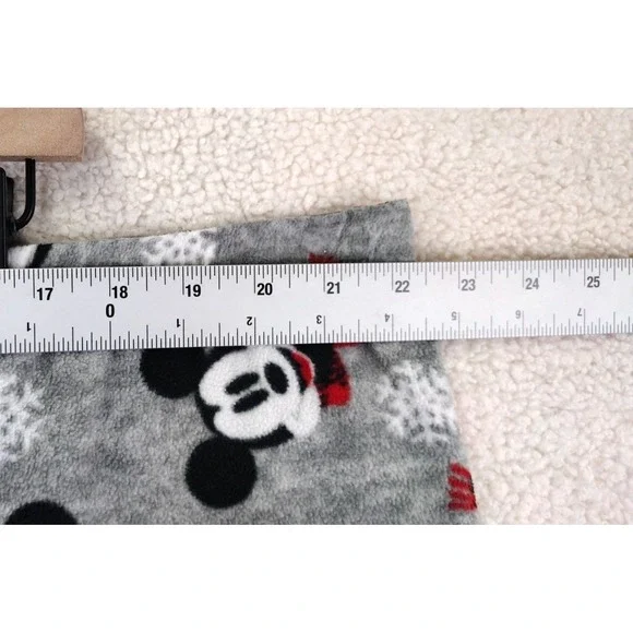 Disney Mickey Mouse Snowflake Pajama Pants Women's 2X Gray Fleece Sleepwear‎ - Picture 7 of 14